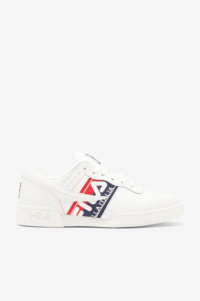 Fila Original Fitness Logo Tape White Sneakers Mens - NZ 20963-FLOS